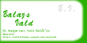 balazs vald business card